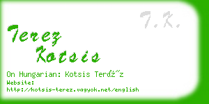 terez kotsis business card